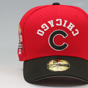 CHICAGO CUBS FLIPPED AND MIRRORED 1990 MLB ALL-STAR GAME SCARLET JET BLACK NEW ERA CAP