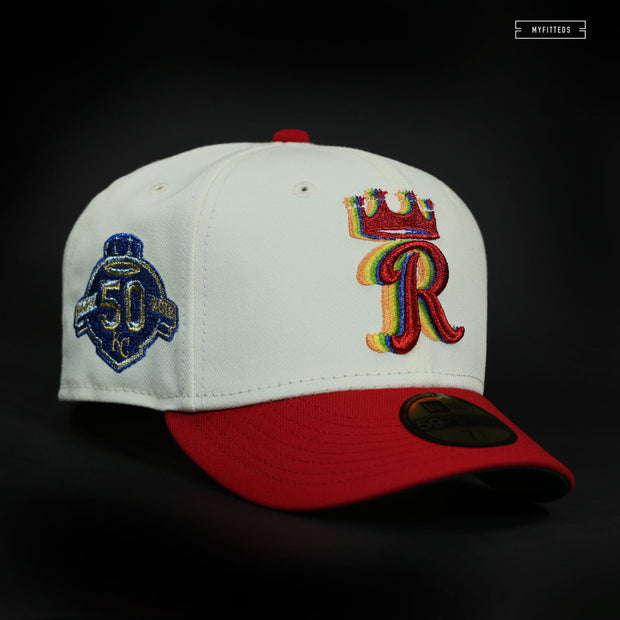 KANSAS CITY ROYALS 50TH ANNIVERSARY OFF WHITE NEW ERA FITTED CAP – SHIPPING  DEPT