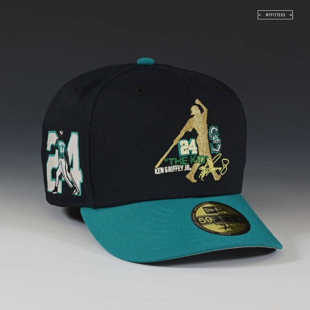 SEATTLE MARINERS #24 THE KID KEN GRIFFEY JR. ACCOLADES NEW ERA FITTED CAP
