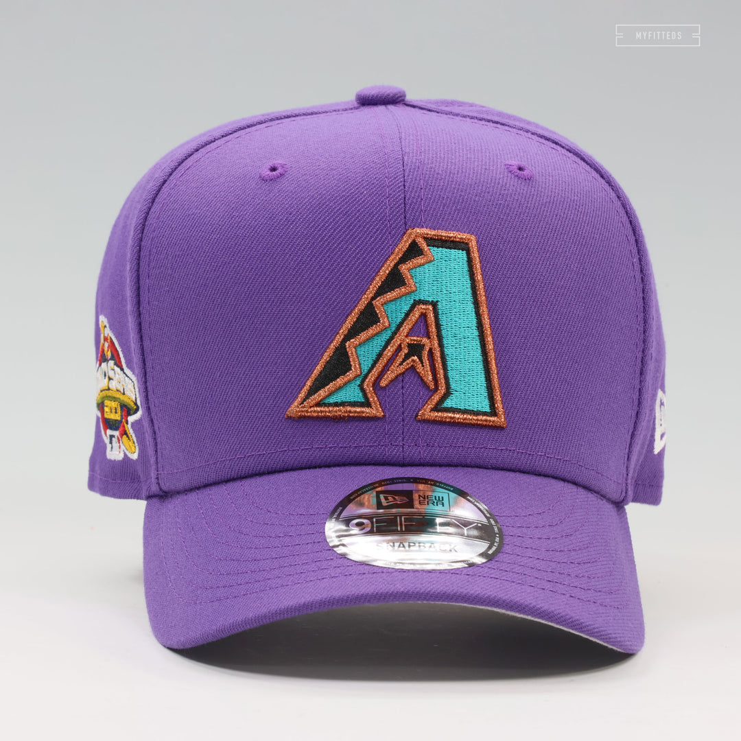 ポップマートcrybab 緑&紫 ARIZONA DIAMONDBACKS 2001 WORLD SERIES NEW ERA 9FIFTY SNAPBACK