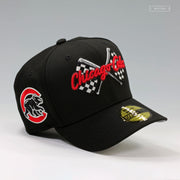 CHICAGO CUBS SPEEDWAY CLASSIC JET BLACK SCARLET AIR MAX 95 INSPIRED NEW ERA FITETD CAP