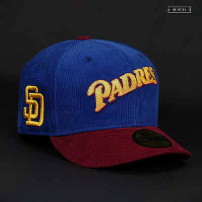 SAN DIEGO PADRES SUPERMAN INSPIRED GRADIENT JERSEY WORD MARK NEW ERA FITTED CAP