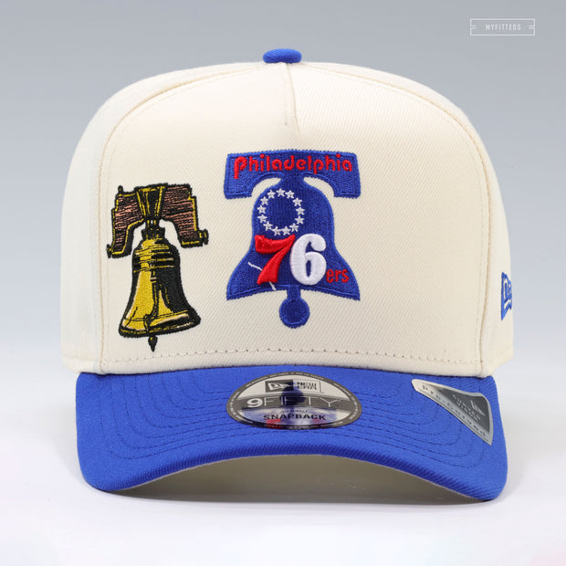 PHILADELPHIA 76ERS NBA HARDWOOD CLASSICS LIBERTY BELL 9FIFTY A-FRAME NEW ERA SNAPBACK