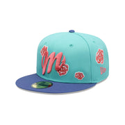 DIABLOS ROJOS DEL MÉXICO LMB ROSES ALL OVER NEW ERA FITTED CAP