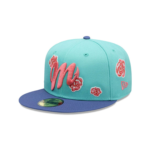 DIABLOS ROJOS DEL MÉXICO LMB ROSES ALL OVER NEW ERA FITTED CAP