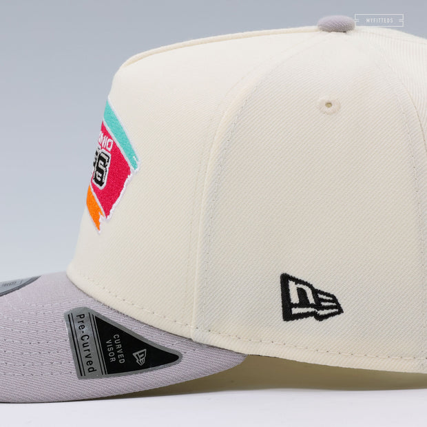 SAN ANTONIO SPURS COWBOY BOOTS OFF WHITE 9FIFTY A-FRAME NEW ERA SNAPBACK HAT