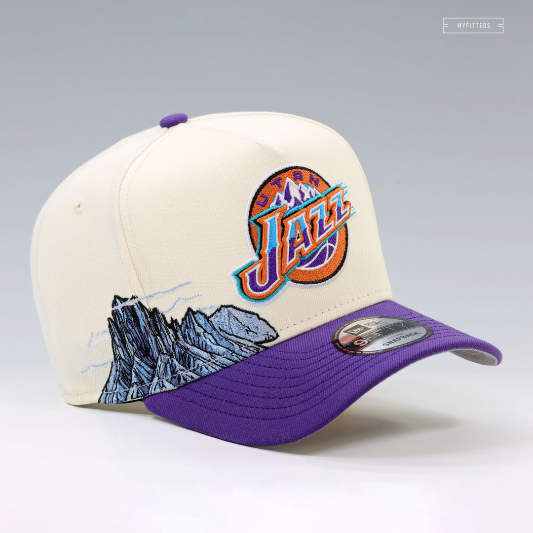 UTAH JAZZ NBAキャップ マルチカラー UTAH JAZZ NBA HARDWOOD CLASSICS OFF WHITE 9FIFTY A-FRAME NEW ERA