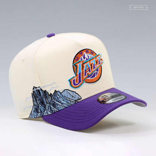 UTAH JAZZ NBA HARDWOOD CLASSICS OFF WHITE 9FIFTY A-FRAME NEW ERA