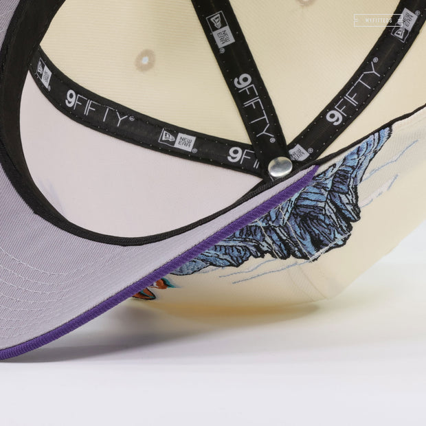 UTAH JAZZ NBA HARDWOOD CLASSICS OFF WHITE 9FIFTY A-FRAME NEW ERA SNAPBACK HAT