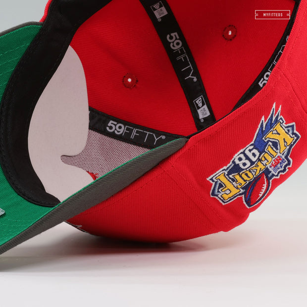 TAMPA BAY BUCCANEERS 1998 NFL DRAFT ALTERNATE SCARLET PEWTER NEW ERA FITTED CAP