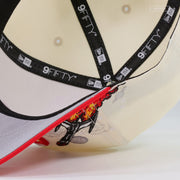 HOUSTON ROCKETS NBA HARDWOOD CLASSICS OFF WHITE 9FIFTY A-FRAME NEW ERA SNAPBACK