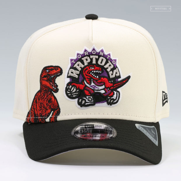 TORONTO RAPTORS RAVAGING RAPTOR NBA HWC 9FIFTY A-FRAME OFF WHITE NEW ERA SNAPBACK