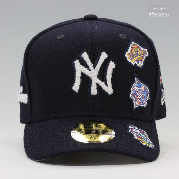 NEW YORK YANKEES WORLD SERIES AND MILESTONES VARSITY JACKET ELITE SERIES NEW ERA CAP