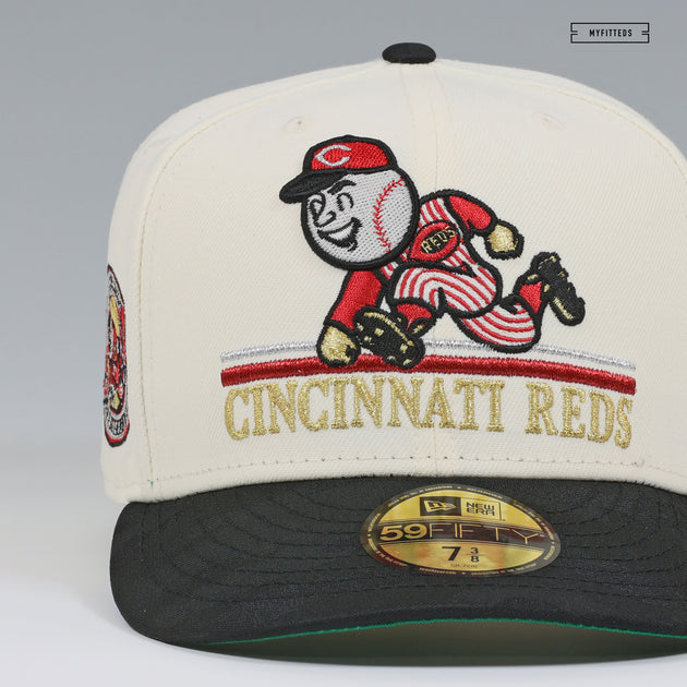 CINCINNATI REDS 25TH AND 10TH ANNIVERSARIES OFF WHITE JACQUARD CAMO NE ...