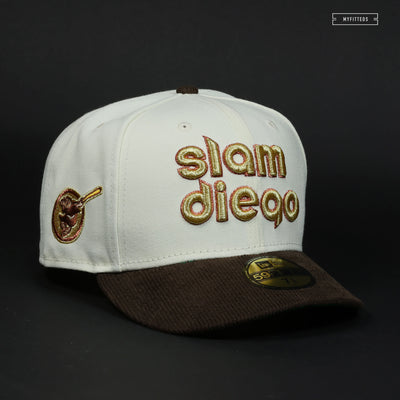 SAN DIEGO PADRES "SLAM DIEGO" OFF WHITE NEW ERA FITTED CAP
