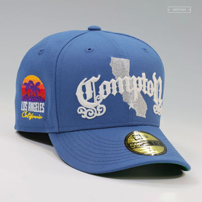 COMPTON, CALIFORNIA LOS ANGELES DODGERS INSPIRED VINTAGE WEATHERED LOOK NEW ERA FITTED CAP