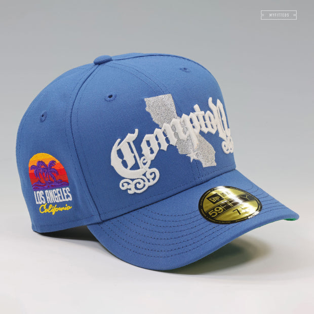 COMPTON, CALIFORNIA LOS ANGELES DODGERS INSPIRED VINTAGE WEATHERED LOOK NEW ERA FITTED CAP