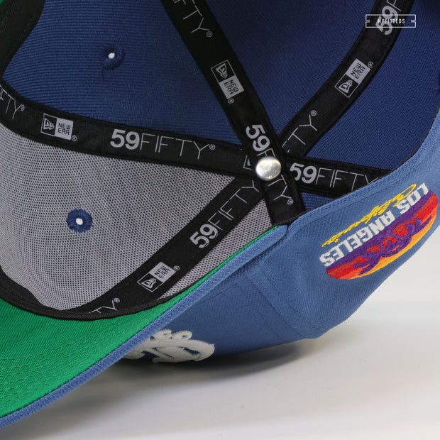 COMPTON, CALIFORNIA LOS ANGELES DODGERS INSPIRED VINTAGE WEATHERED LOOK NEW ERA FITTED CAP