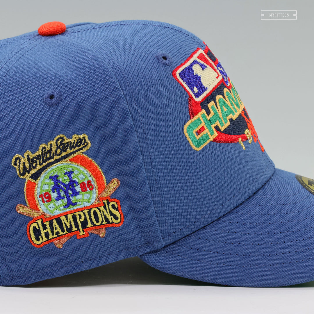 NEW YORK METS 1986 WORLD SERIES CHAMPIONS VINTAGE WEATHERED LOOK
