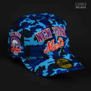 NEW YORK METS DOUBLE TAKE BLUE CAMO BAPE INSPIRED ELITE SERIES NEW ERA FITTED CAP