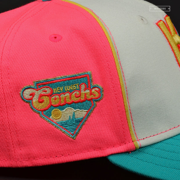 KEY WEST CONCHS "SOUTH BEACH" OFF WHITE NEW ERA FITTED CAP