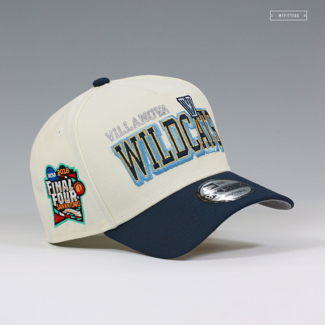 Desert Cactus Villanova Wildcats Baseball Cap - Adjustable Cotton Hat With Embroidered Logo, Blue Washed Look - View #4