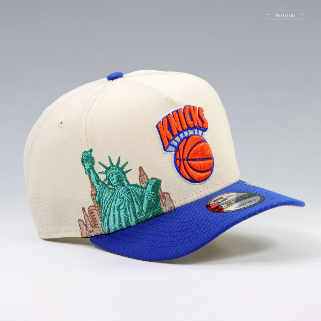 NEW YORK KNICKS NBA HARDWOOD CLASSIC OFF WHITE 9FIFTY A-FRAME NEW