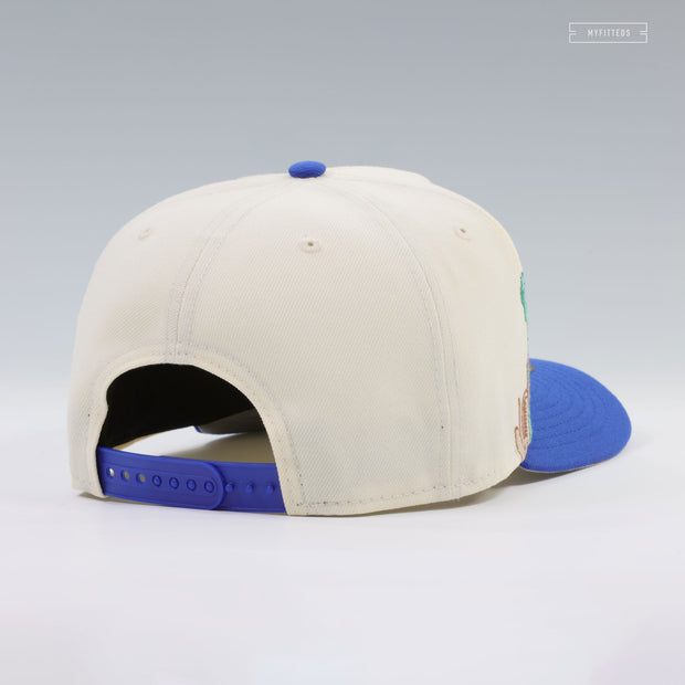 NEW YORK KNICKS NBA HARDWOOD CLASSIC OFF WHITE 9FIFTY A-FRAME NEW ERA SNAPBACK