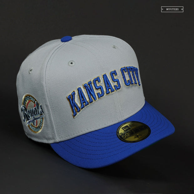 KANSAS CITY ROYALS 1999 ROAD JERSEY WORDMARK NEW ERA FITTED CAP