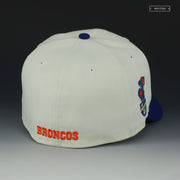 DENVER BRONCOS HEAD-TO-HEAD OFF WHITE GO BRONCOS GO! NEW ERA FITTED CAP