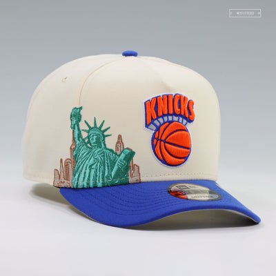 NEW YORK KNICKS NBA HARDWOOD CLASSIC OFF WHITE 9FIFTY A-FRAME NEW ERA SNAPBACK
