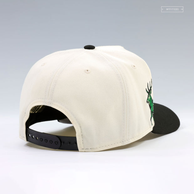 MILWAUKEE BUCKS NBA HARDWOOD CLASSICS OFF WHITE 9FIFTY A-FRAME NEW ERA SNAPBACK