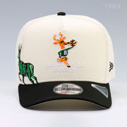 MILWAUKEE BUCKS NBA HARDWOOD CLASSICS OFF WHITE 9FIFTY A-FRAME NEW ERA SNAPBACK