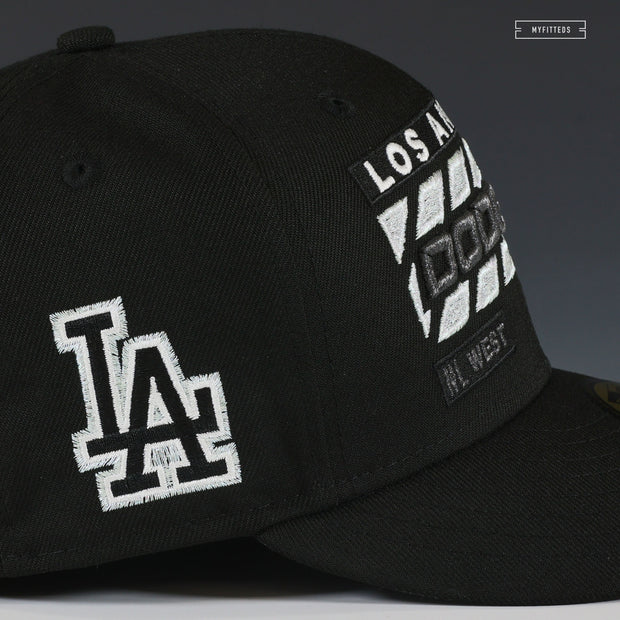 LOS ANGELES DODGERS C/O LA NL WEST DIVISION OFF WHITE NEW ERA FITTED HAT