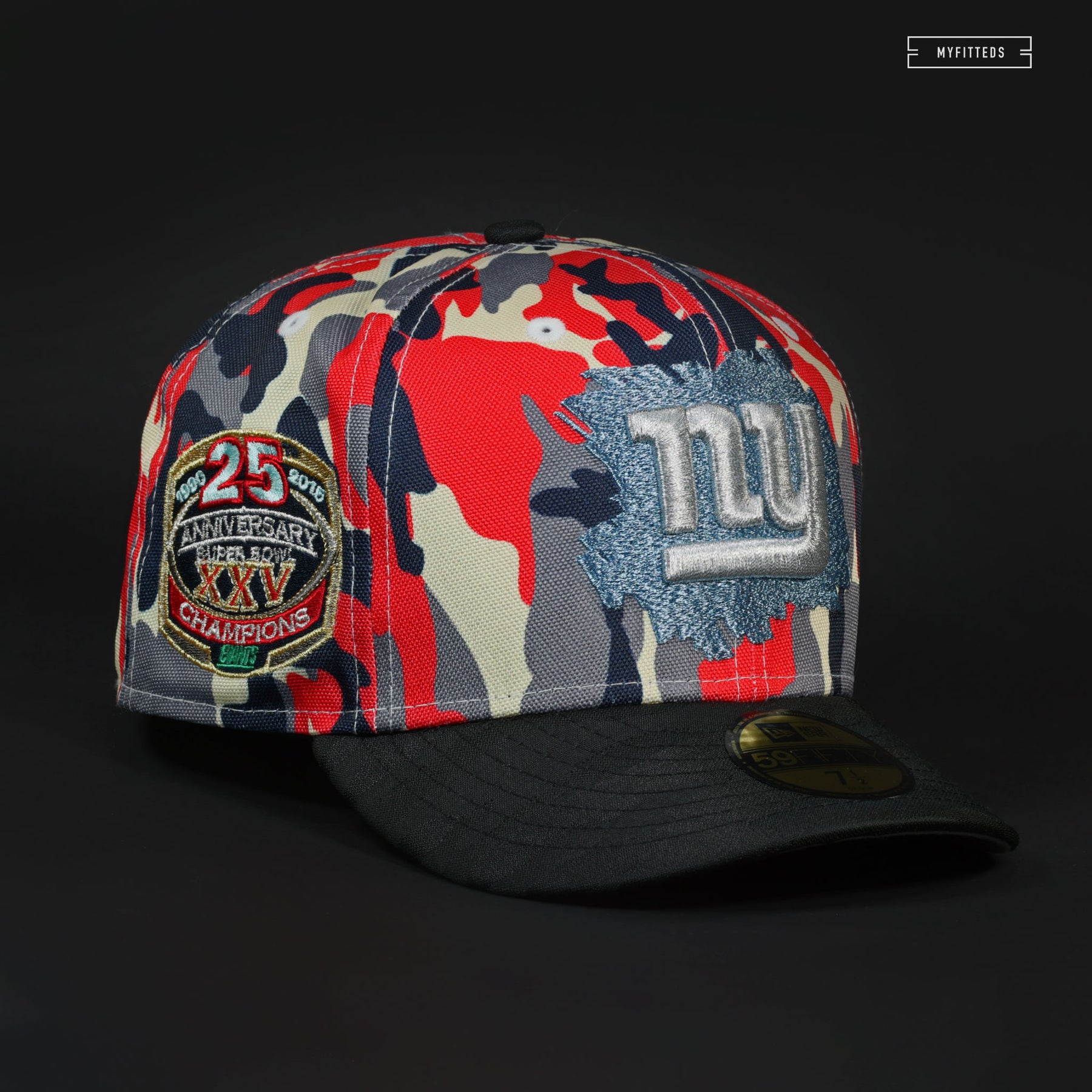 NEW YORK GIANTS 25TH ANNIVERSARY ROWB & JACQUARD CAMO NEW ERA