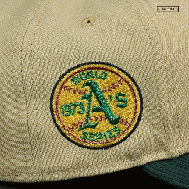 OAKLAND ATHLETICS 1973 WORLD SERIES "CHARLIE-O" NEW ERA FITTED CAP