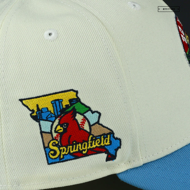 Springfield Cap SPRINGFIELD CARDINALS 20TH ANNIVERSARY OFF WHITE NEW ERA FITTED CAP ...