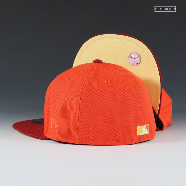 SEATTLE MARINERS "OUTER SPACE" ORANGE BRICK RED NEW ERA FITTED CAP