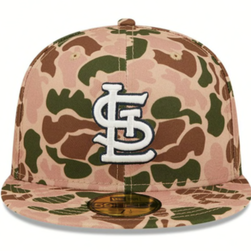 ST LOUIS CARDINALS MENS TAN DUCK CAMO NEW ERA FITTED HAT