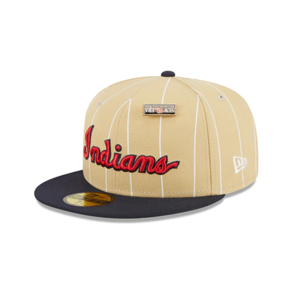 CLEVELAND INDIANS / GUARDIANS PINSTRIPE 59FIFTY DAY NEW ERA FITTED CAP –  SHIPPING DEPT