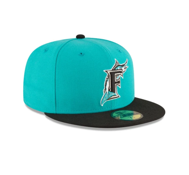FLORIDA MARLINS 1997 WORLD SERIES "2 TONE TEAL" NEW ERA FITTED CAP