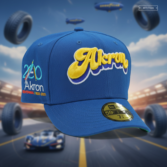 AKRON RUBBERDUCKS AKRON, OH BICENTENNIAL 200 YEARS NEW ERA FITTED