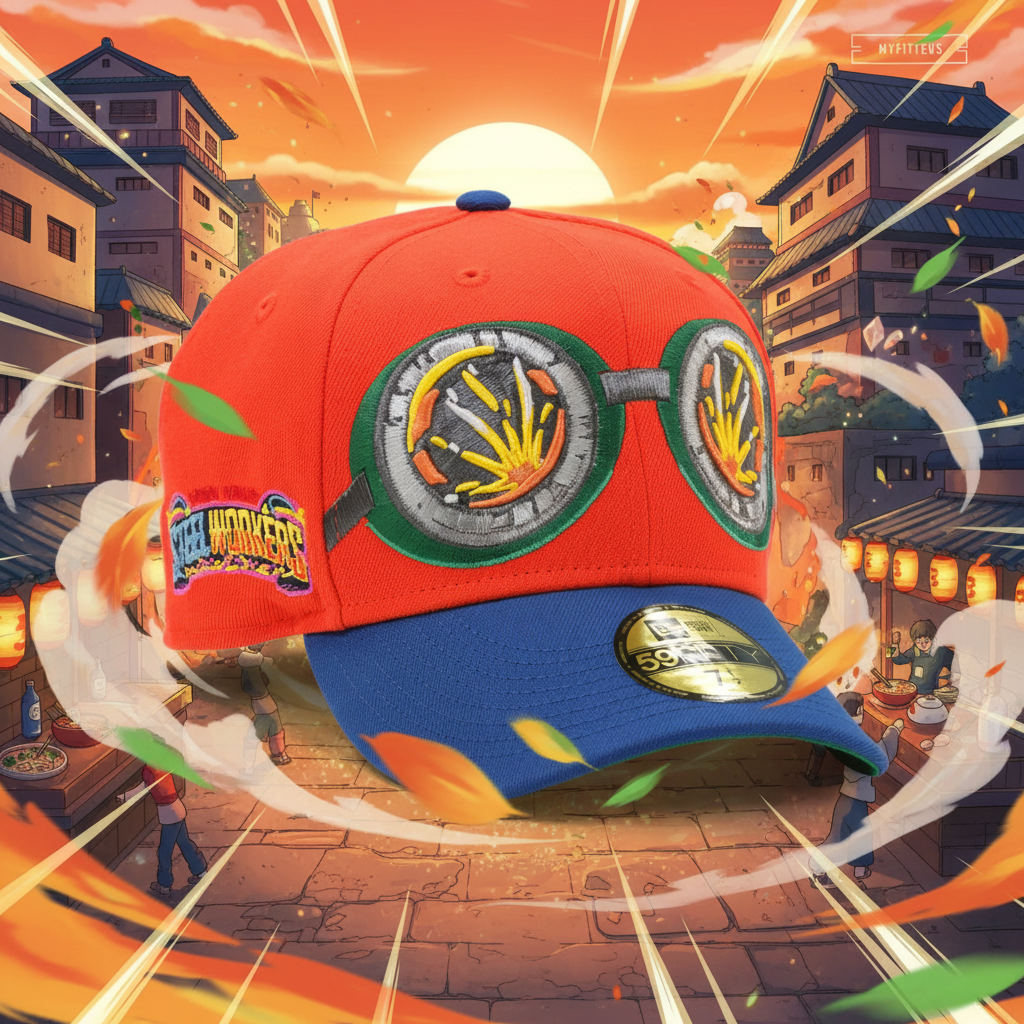 LEHIGH VALLEY IRON PIGS X STEEL WORKERS THEME NIGHT NARUTO GOGGLES INSPIRED NEW ERA CAP