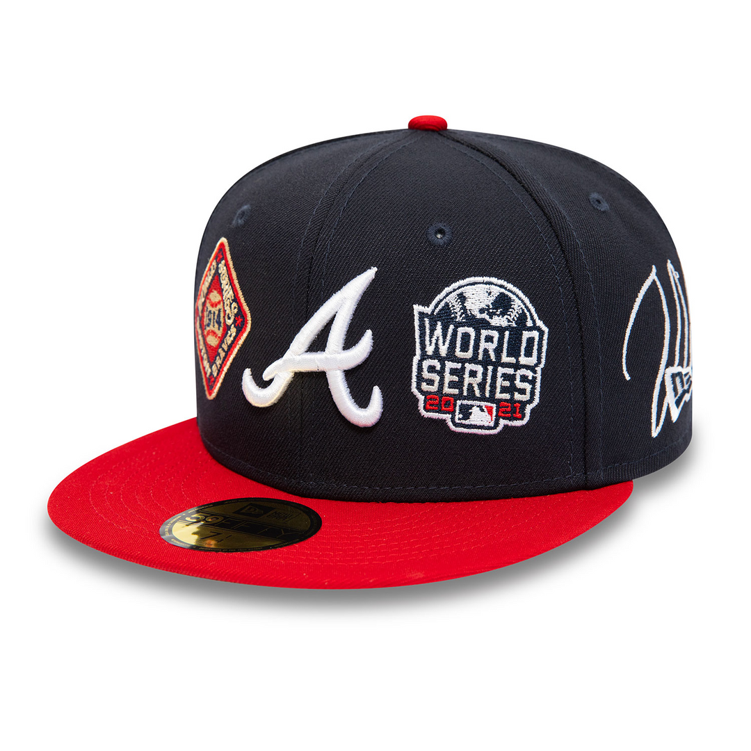ATLANTA BRAVES HISTORIC 4X WORLD SERIES CHAMPIONS NEW ERA FITTED CAP MYFITTEDS